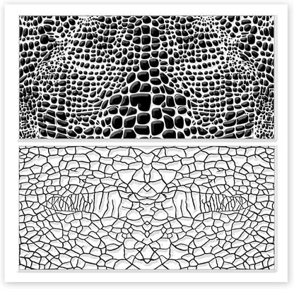 CHGCRAFT Leather Cracks Polymer Clay Texture Sheets Alligator Leather Flaw - Image 8