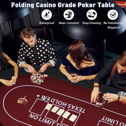 Upgrade 91'' Foldable Poker Table - Image 7