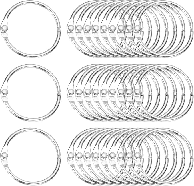 PATIKIL 1.2" x 1.4" Loose Leaf Binder Rings by PATIKIL