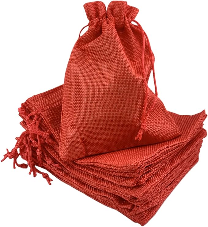 Palmhomee Pack of 25 Burlap Gift Bags by Palmhomee
