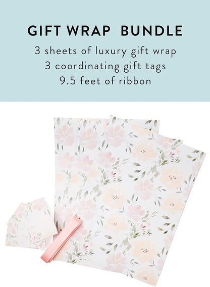 Itsy Belle Studio Floral Wedding Wrapping Paper sheets + Ribbon Set - Image 2
