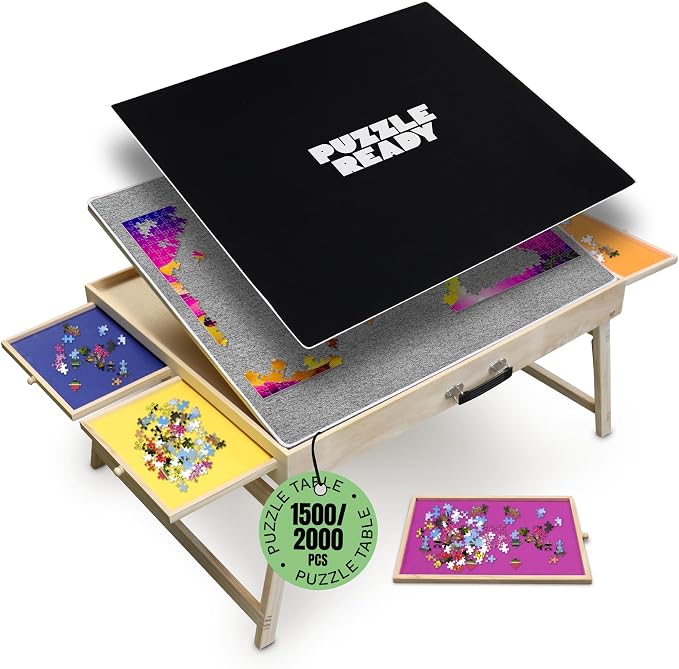 Puzzle Ready Puzzle Table with Drawers - Image 8