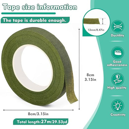 Floral Tape, 1/2inch Flower Tape, Wedding Bouquet - Image 2