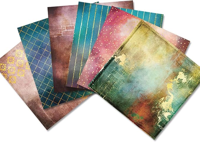 Scrapbook Paper Pad 12x12, Foil Floral Patterned Cardstock Paper Pads, - Image 4