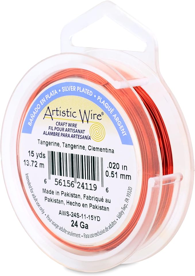 Artistic Wire, 24 Gauge Silver Plated Tarnish Resistant Colored Copper Craft by ArtisticWire