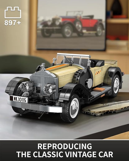 Mould King 10115 Classic Vintage Car Building Kit, Retro Car Building Blocks - Image 2