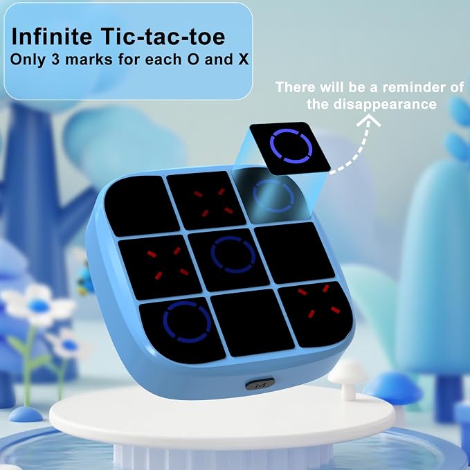 Tic-Tac-Toe Bolt Game, 4-in-1 Handheld Puzzle Games Console, Electronic - Image 5