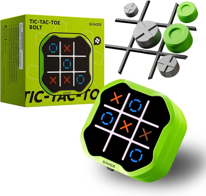 GiiKER Tic Tac Toe Bolt Game, Original 3-in-1 Handheld Puzzle Game, Portable by GiiKER