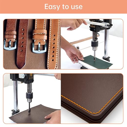 Leather Hole Puncher Hand Punching Machine Manual Press Puncher Punch Tools - Image 3