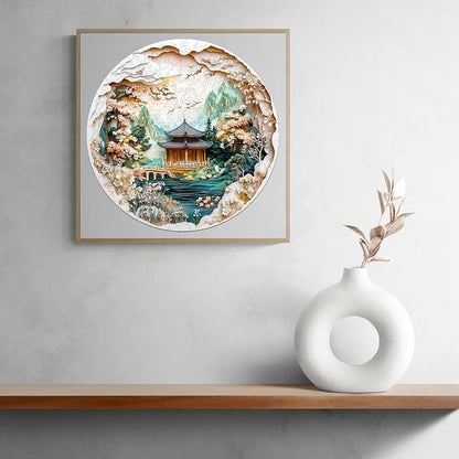 KAAYEE Wooden Puzzles for Adults, 3D Visual Effect Chinese Landscape Painting - Image 3