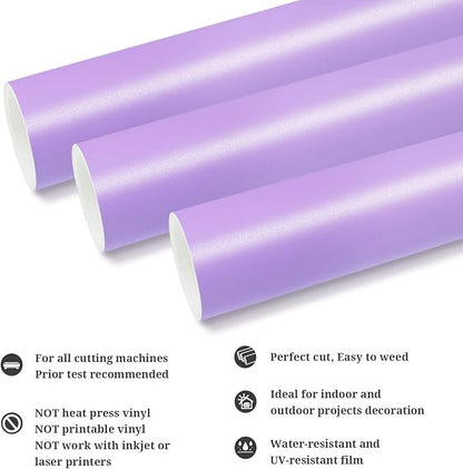 TECKWRAP Permanent Adhesive Vinyl 12" x 10ft, Matte Lavender Purple - Image 2