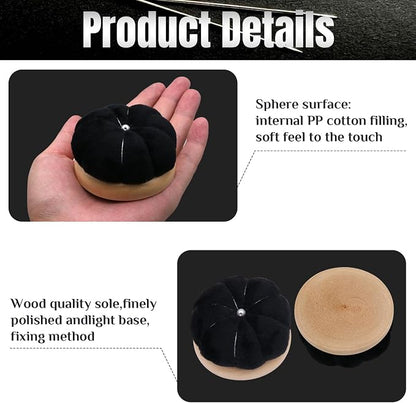 Uxney Pin Cushion, Wooden Sewing Pin Cushion Pincushion Needle Cushion - Image 4