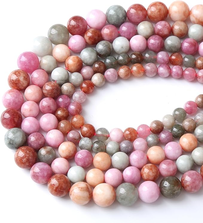 45pcs 8mm Natural Alashan Rainbow Agate Stone Beads - Image 3