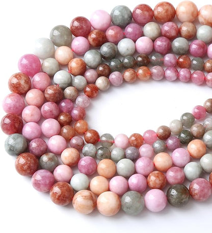 45pcs 8mm Natural Alashan Rainbow Agate Stone Beads - Image 3