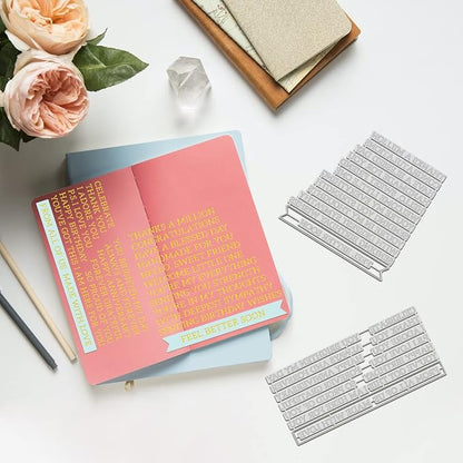 ORIGACH Elegant Everyday Sentiments Words Hot Foil Plate and Die Cuts Sets - Image 4