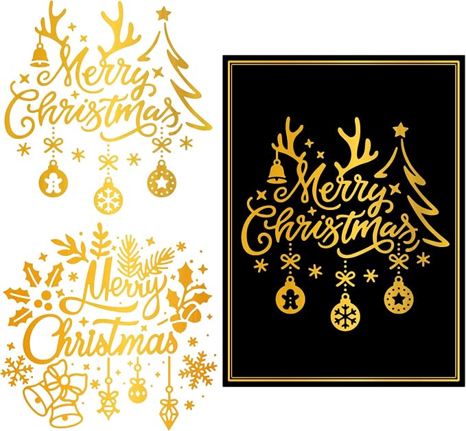 ORIGACH 2 PCS Merry Christmas Hot Foil Plate by ORIGACH