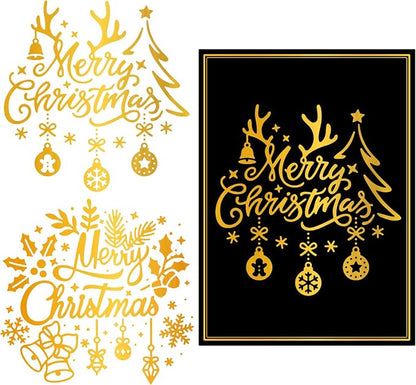 ORIGACH 2 PCS Merry Christmas Hot Foil Plate by ORIGACH