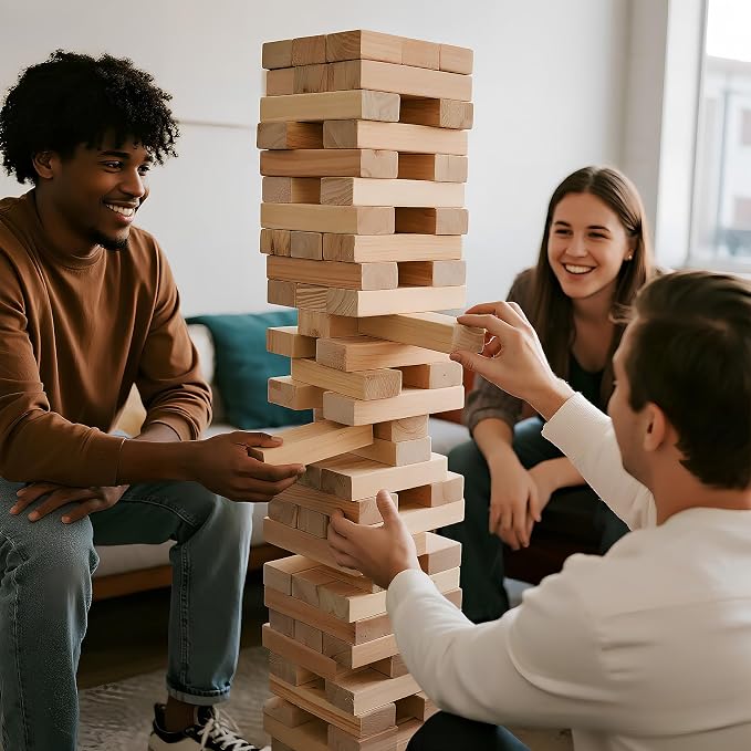 ApudArmis Giant Tumble Tower Stack to Over 5.2Ft, Classic Block Giant Outdoor - Image 6