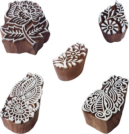 Royal Kraft Floral Wooden Printing Stamps by RoyalKraft