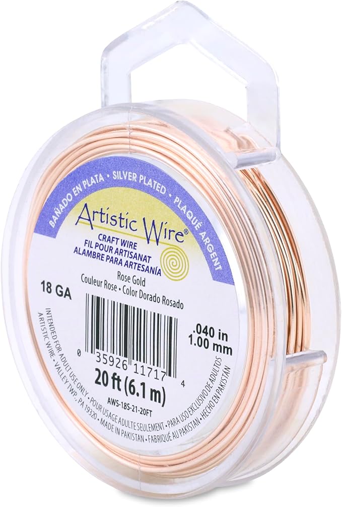 Artistic Wire, 18 Gauge Silver Plated Tarnish Resistant Colored Copper Craft by ArtisticWire