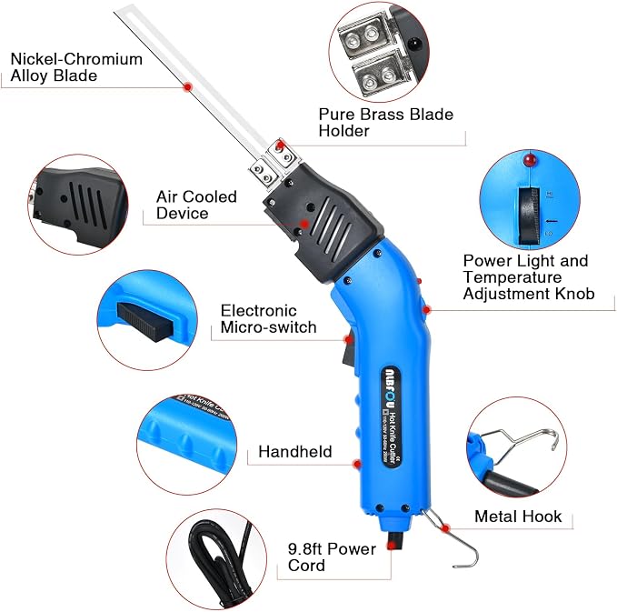 Hot Knife Foam Cutter Air Cooled 200W Electric Hot Knife Styrofoam Cutter Foam - Image 4