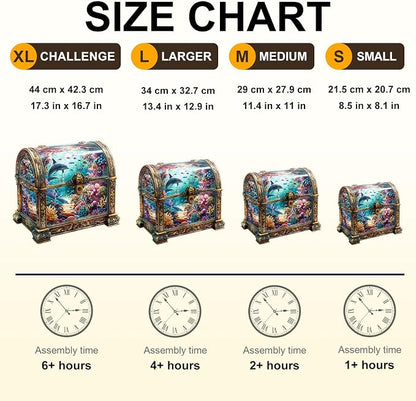 Wooden Puzzles for Adults, Treasure Chest Ocean Wooden Jigsaw Puzzle Unique - Image 7