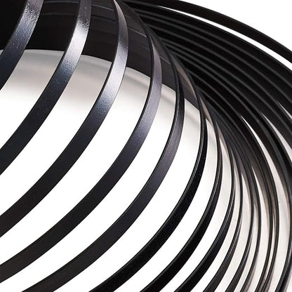 Fashewelry 32.8Ft 5mm Aluminum Flat Wire Black Bendable Metal Craft Wire Strip - Image 2