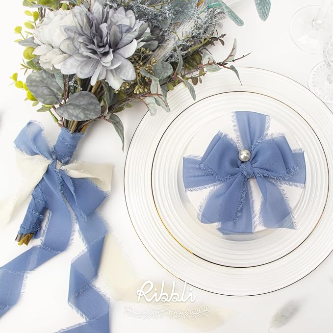 Ribbli Chiffon 1.5 Inch x 30 Yard Handmade Silk Ribbon - Image 5