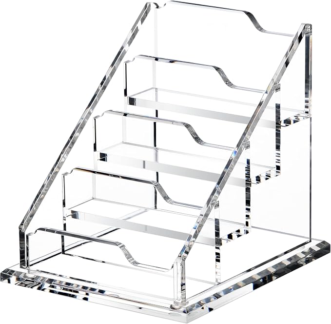 Acrylic Card Holder Clear Horizontal Business Card Organizer Stand - Image 2