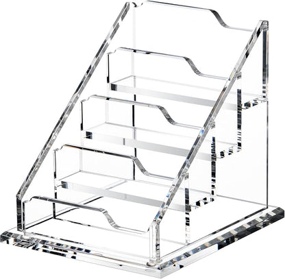 Acrylic Card Holder Clear Horizontal Business Card Organizer Stand - Image 2