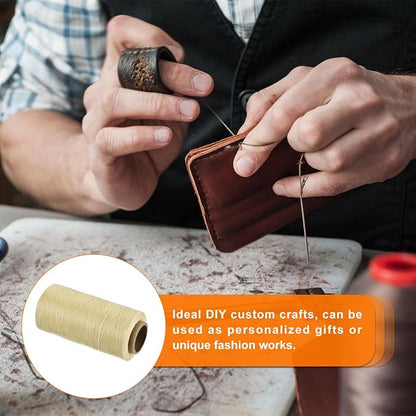 MECCANIXITY Waxed Thread, 284 Yard 0.8mm 150D Flat Wax Thread Polyester Waxed - Image 6