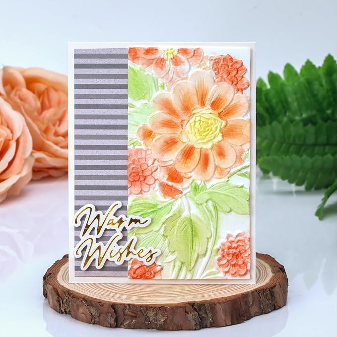 BAOFALI 3D Embossing Folder for Card Making Texture Fades Blossom Bloom Floral - Image 8