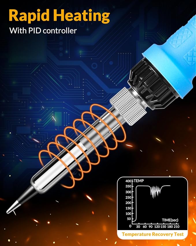 Soldering Iron Kit, 100W High Power Soldering Iron, Fast Heating, Digital - Image 4