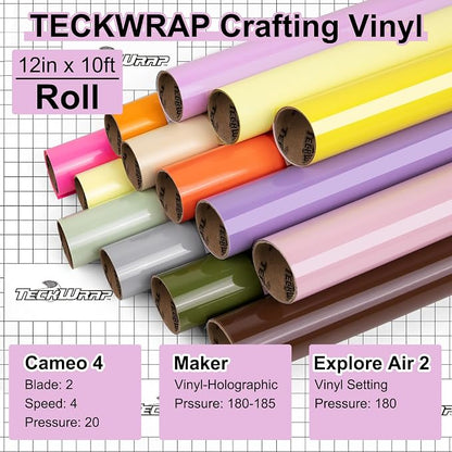 TECKWRAP Permanent Adhesive Vinyl 12" x 10ft, Glossy Sweet Pink - Image 3
