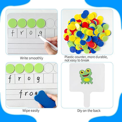 24 Pack Phonemic Awareness Dry Erase Board 8" x 10" Double Sided Handheld - Image 4
