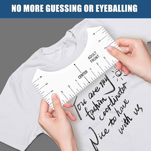 Vowlove Tshirt Ruler Guide for HTV Vinyl Heat Transfer Vinyl - Image 2