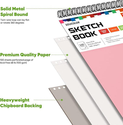 Art Supply Set - Sketching & Drawing Kit, Sketchbook Art Paper - Image 2