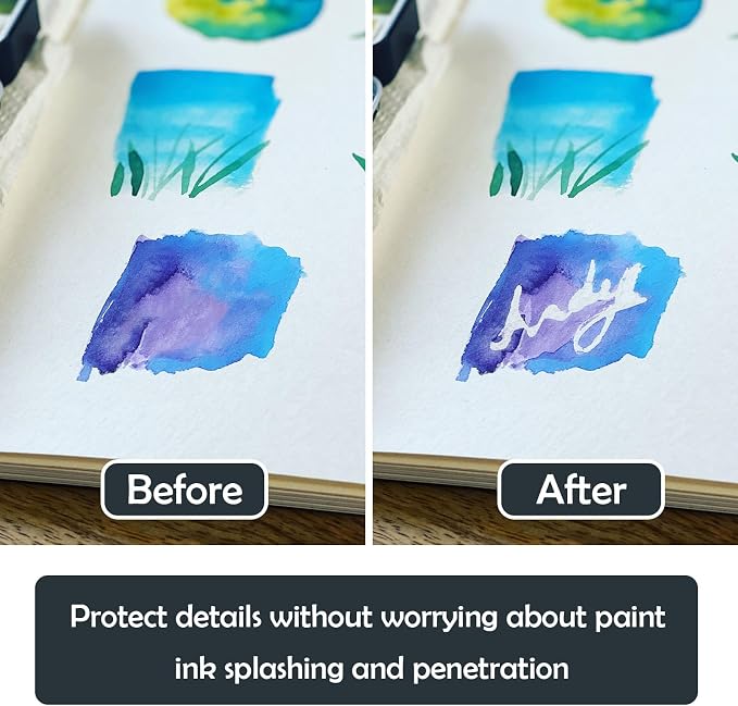White Masking Fluid for Watercolor Painting 60ml, Resistant Ink and Pouring - Image 2