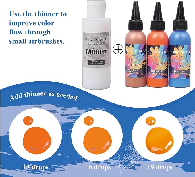 Airbrush Paint Set, 12 Colors - Image 3