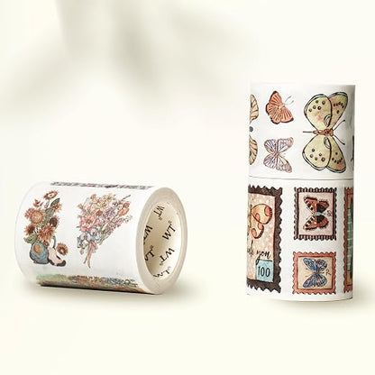 WT Stamped Wings Washi Tape Sticker Set – 3 Rolls Decorative Butterfly & Wing - Image 7