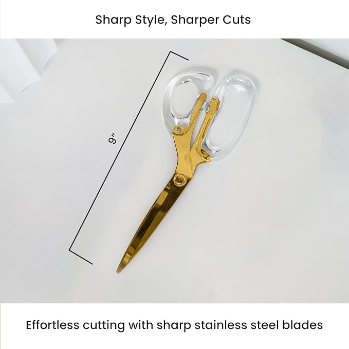 OfficeGoods 9” Stainless Steel Acrylic Scissors - Image 4