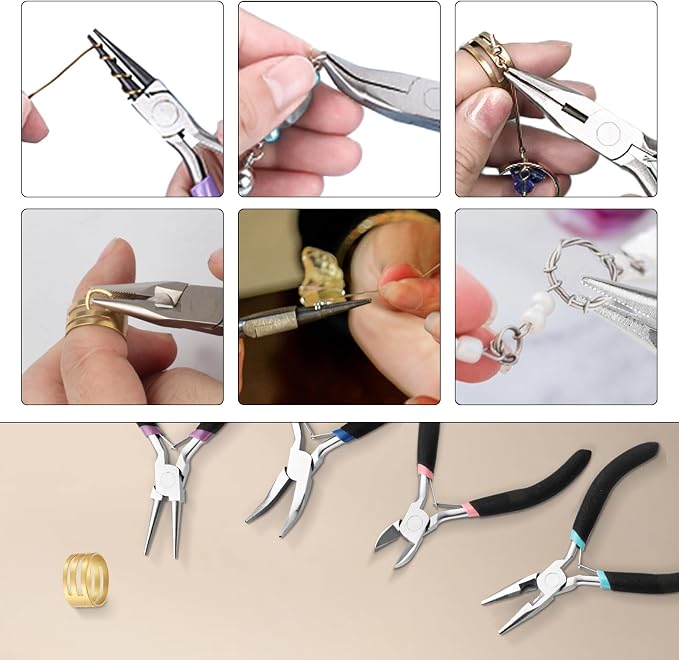 4 Pack Jewelry Making Pliers Tools Set, Jewelry Pliers - Image 5