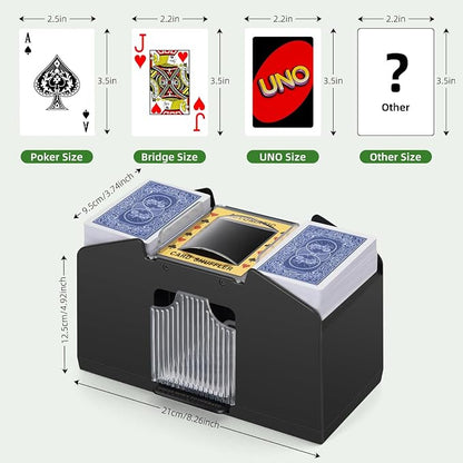 Automatic Card Shuffler 1/2/4/6 Decks, Battery Operated Electric Playing Card - Image 5