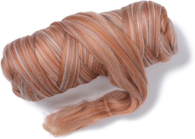 Kondoos multi Colored Natural Wool roving, 1 lb. Best Wool by Kondoosnaturalfibers