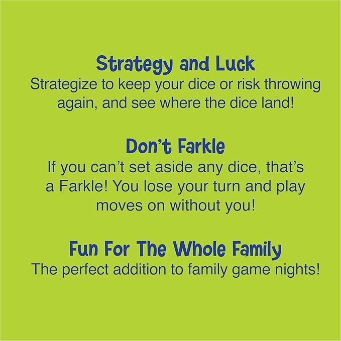 Farkle Classic Dice Games – Kids, Family Games, Travel Game, Adult Games - Image 5