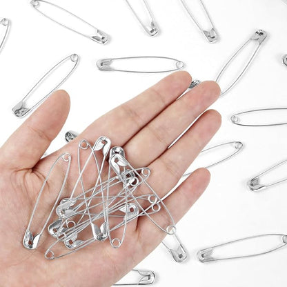 100 Pack Silver Safety Pins Assorted, Galvanized Steel Bulk Safety Pins - Image 5