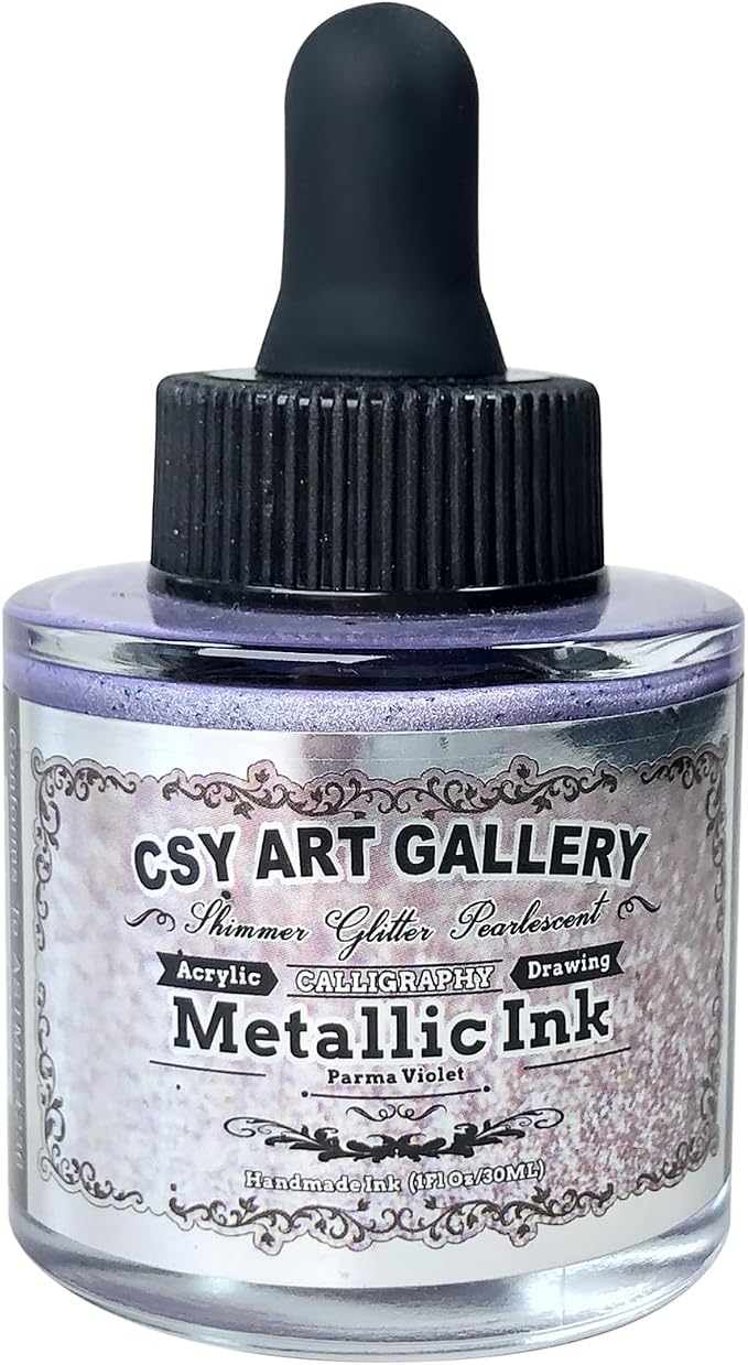 CSY art gallery Metallic Acrylic Ink-Craft Paint-Calligraphy Inks, by CSY+art+gallery