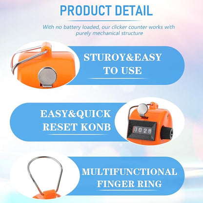 12 Pcs Handheld Tally Counter Digital, 4 Digit Number Hand Clicker Counter - Image 3