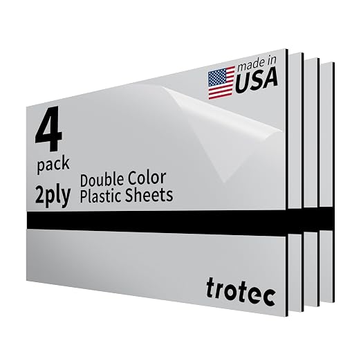 Trotec | Metallic Looking Acrylic Sheet | 12"x24"x1/16, Name Plate | USA Made by TrotecEngravingSupplies