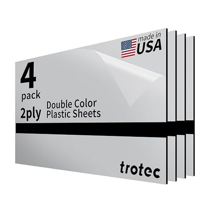 Trotec | Metallic Looking Acrylic Sheet | 12"x24"x1/16, Name Plate | USA Made by TrotecEngravingSupplies